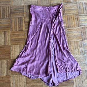 Zara slit satin skirt